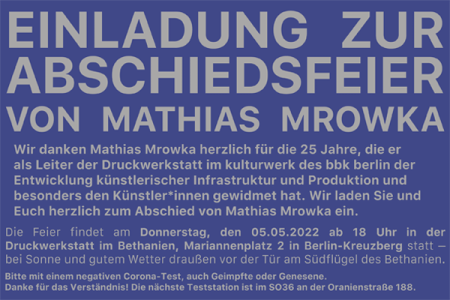 Abschiedsfeier für Mathias Mrowka 